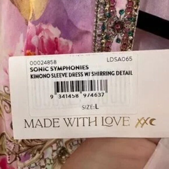 CAMILLA KIMONO SLEEVE DRESS WITH SHIRRING DETAIL - SONIC SYMPHONIES - Picture 13 of 13